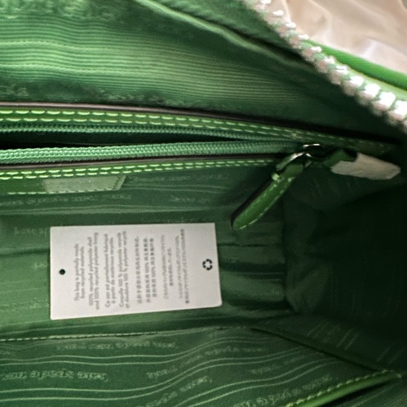 Kate Spade Sam Icon Small Nylon Shoulder Bag KS GREEN NEW - Picture 5 of 7